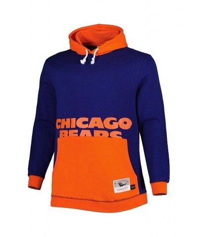 Men's Navy and Orange Chicago Bears Big and Tall Big Face Pullover Hoodie $41.60 Sweatshirt