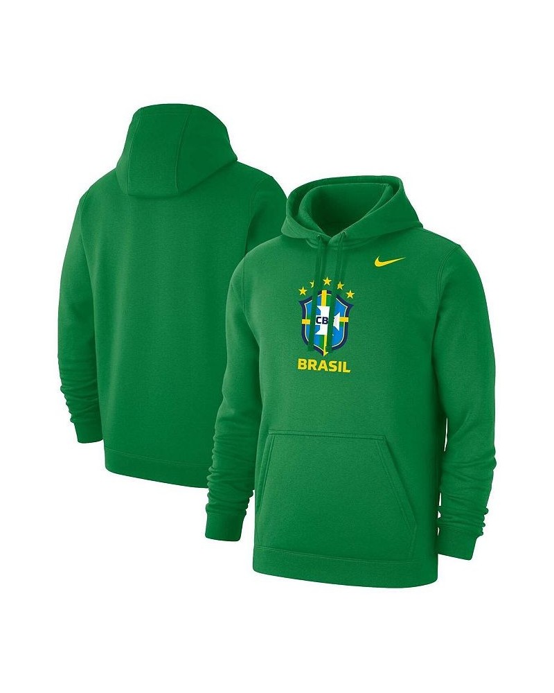 Men's Green Brazil National Team Club Primary Pullover Hoodie $38.40 Sweatshirt