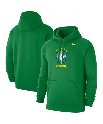 Men's Green Brazil National Team Club Primary Pullover Hoodie $38.40 Sweatshirt