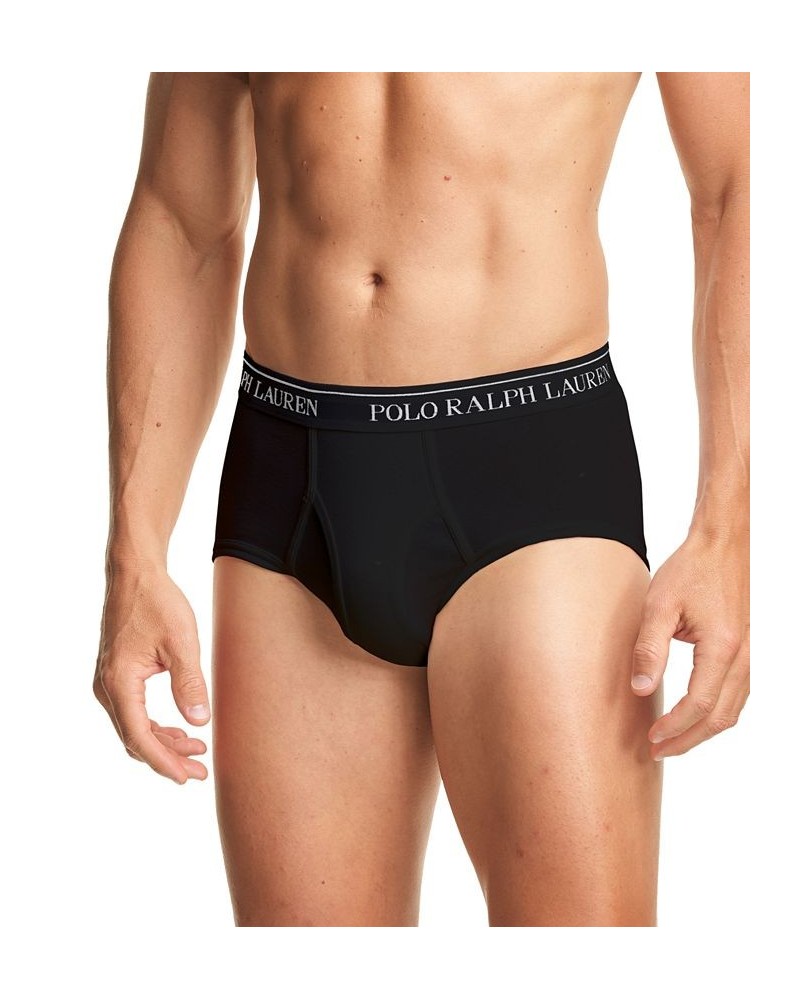 Men's 4-Pk. Classic-Fit Mid-Rise Briefs Black $29.70 Underwear