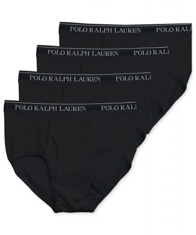 Men's 4-Pk. Classic-Fit Mid-Rise Briefs Black $29.70 Underwear