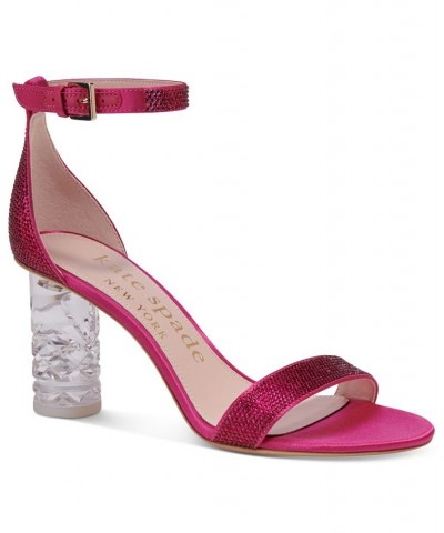 Women's Alora Pave Ankle-Strap Dress Sandals Pink $118.08 Shoes