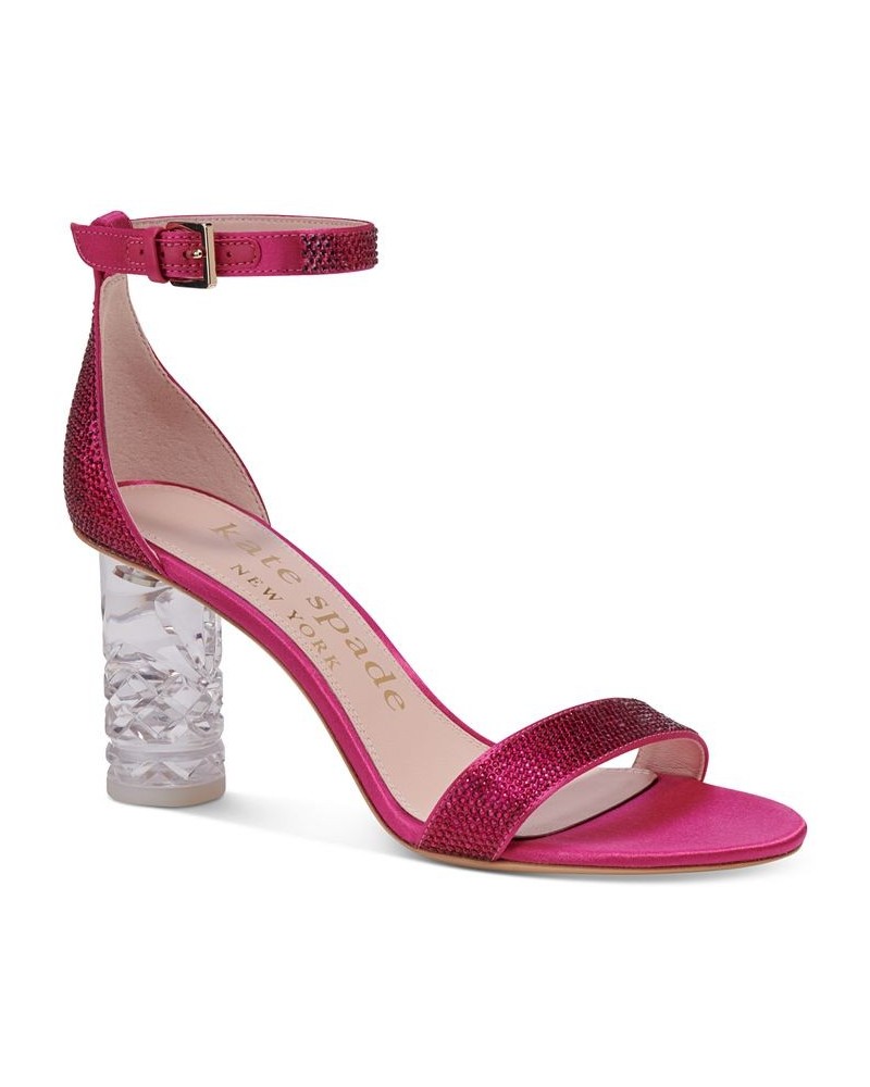 Women's Alora Pave Ankle-Strap Dress Sandals Pink $118.08 Shoes