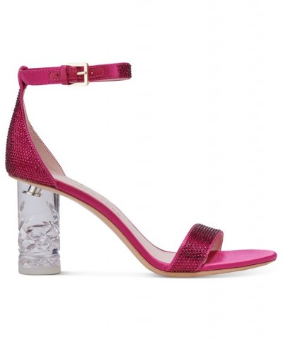 Women's Alora Pave Ankle-Strap Dress Sandals Pink $118.08 Shoes