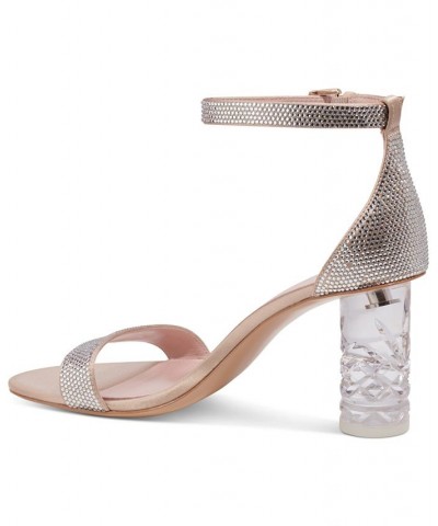 Women's Alora Pave Ankle-Strap Dress Sandals Pink $118.08 Shoes