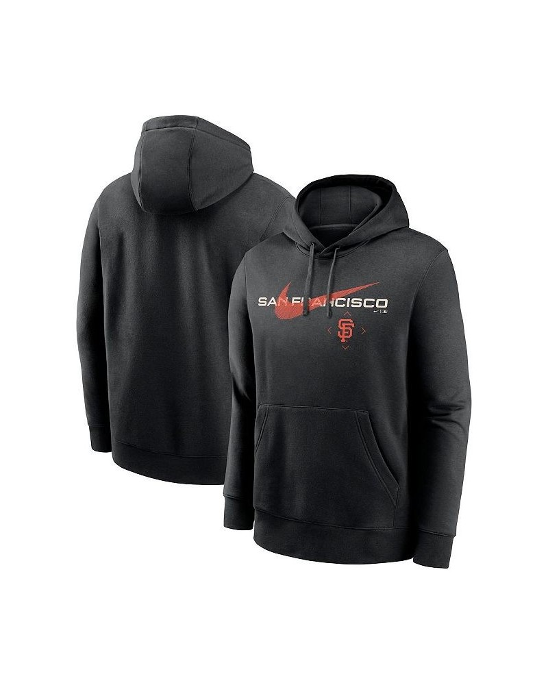 Men's Black San Francisco Giants Swoosh NeighborHOOD Pullover Hoodie $39.10 Sweatshirt