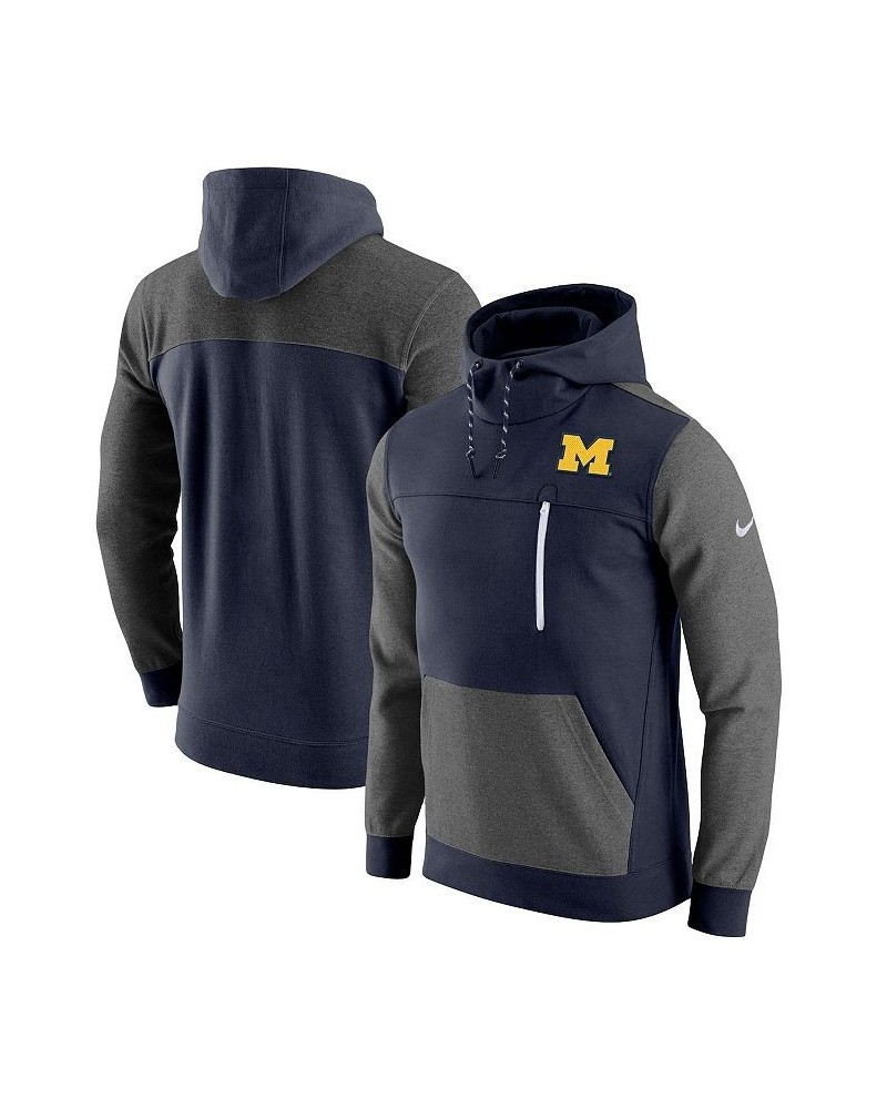 Men's Navy Michigan Wolverines AV-15 2.0 Pullover Hoodie $47.00 Sweatshirt