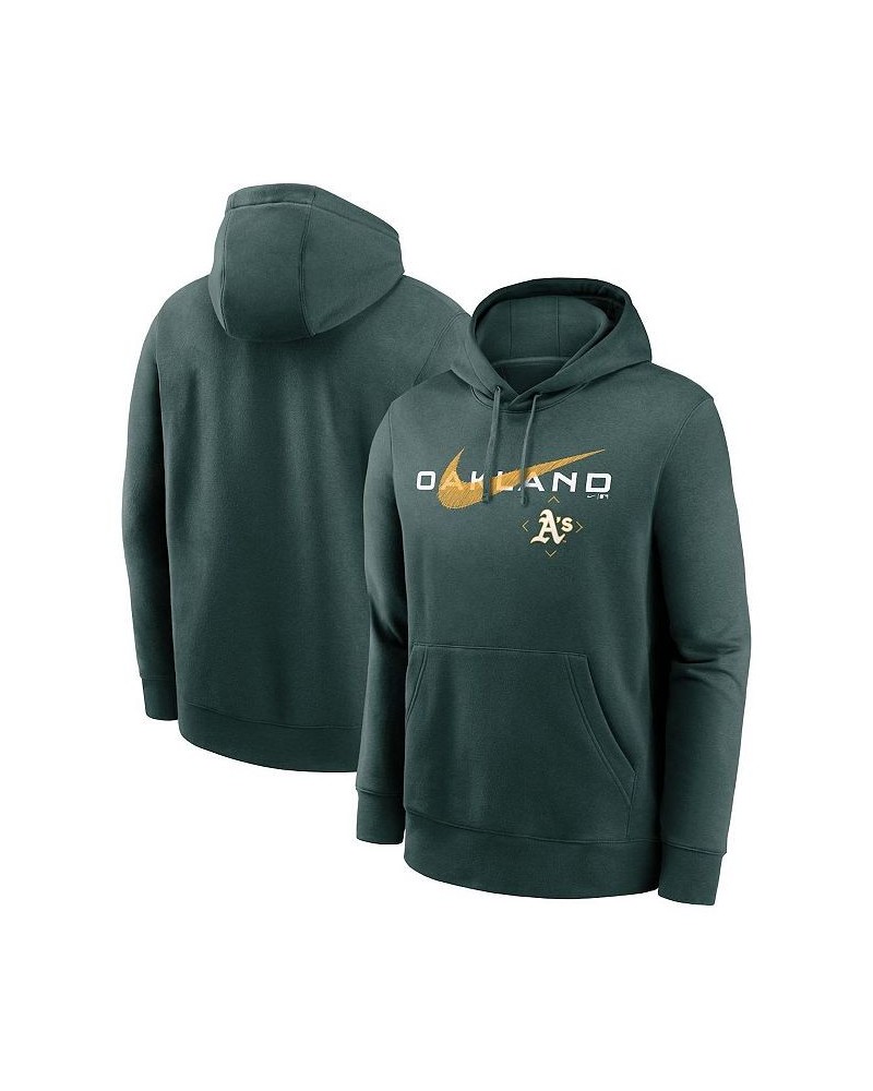 Men's Green Oakland Athletics Swoosh NeighborHOOD Pullover Hoodie $39.10 Sweatshirt