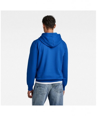 Men's 3D RAW Graphic Hooded Sweatshirt Blue $32.82 Sweatshirt