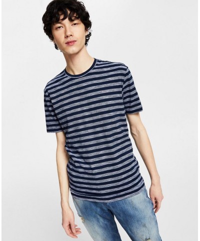 Men's Striped Slub T-Shirt PD02 $10.46 T-Shirts