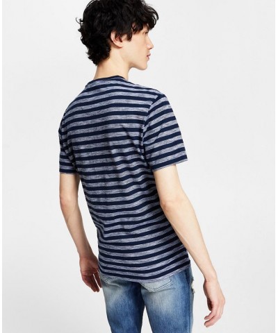 Men's Striped Slub T-Shirt PD02 $10.46 T-Shirts