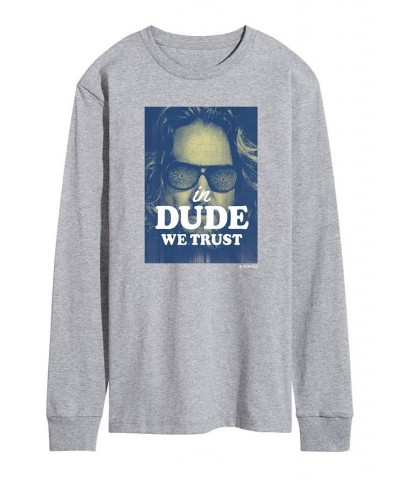 Men's The Big Lebowski We Trust Long Sleeve T-shirt Gray $21.00 T-Shirts