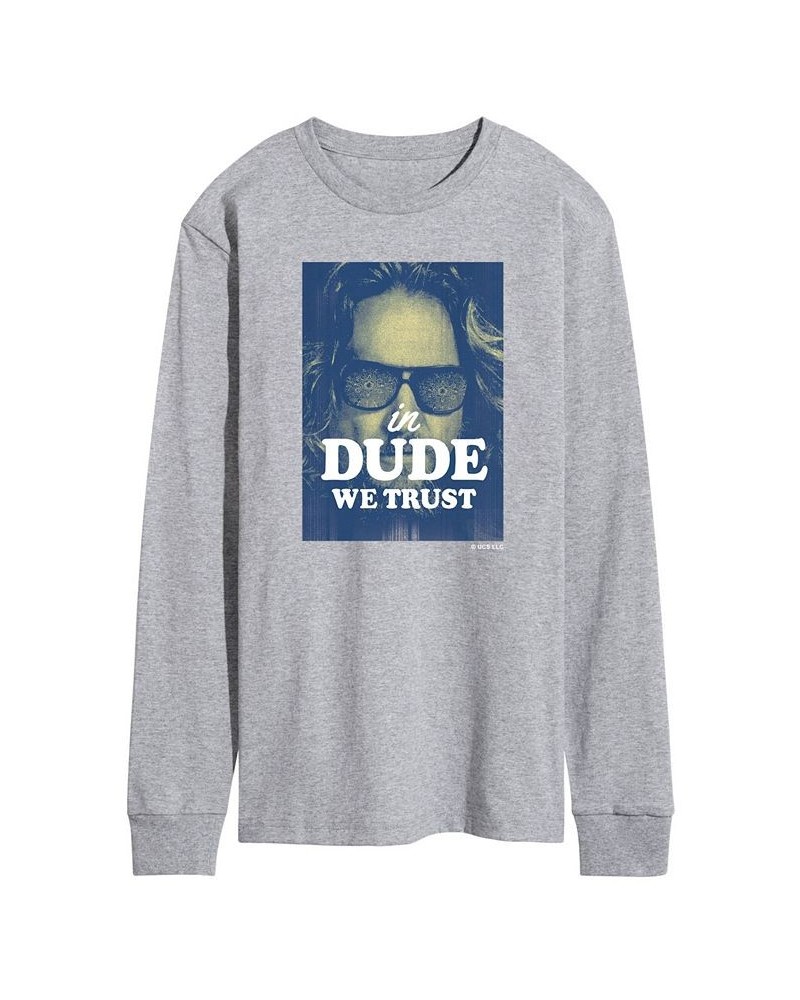 Men's The Big Lebowski We Trust Long Sleeve T-shirt Gray $21.00 T-Shirts