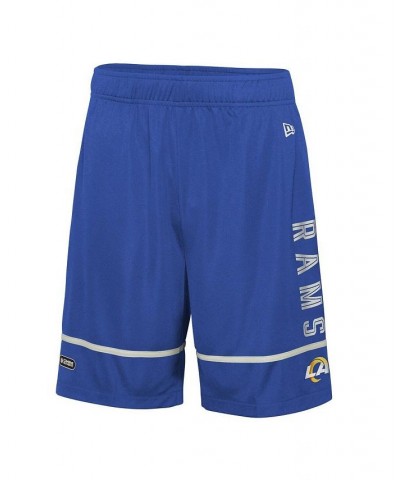 Men's Royal Los Angeles Rams Combine Authentic Rusher Training Shorts $24.00 Shorts