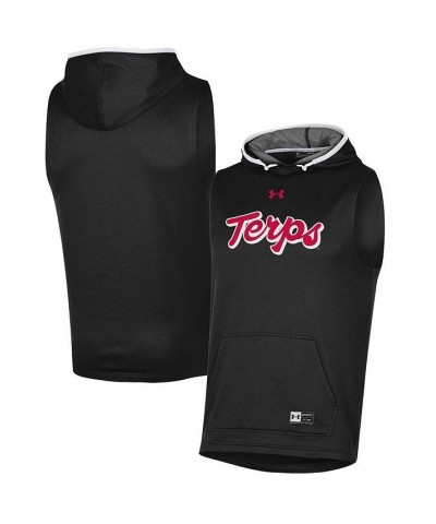 Men's Black Maryland Terrapins Game Day Tech Sleeveless Hoodie $30.59 T-Shirts