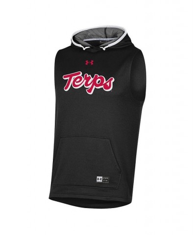 Men's Black Maryland Terrapins Game Day Tech Sleeveless Hoodie $30.59 T-Shirts