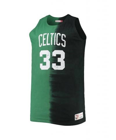 Men's Larry Bird Black and Kelly Green Boston Celtics Profile Tie-Dye Player Tank Top $34.10 T-Shirts