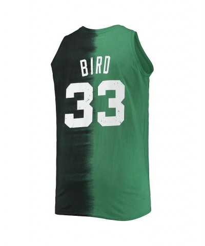 Men's Larry Bird Black and Kelly Green Boston Celtics Profile Tie-Dye Player Tank Top $34.10 T-Shirts