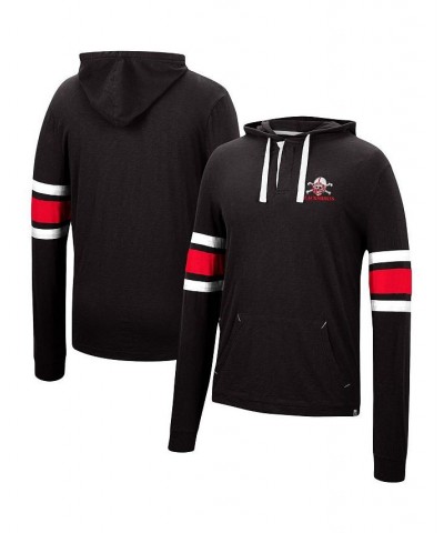 Men's Black Nebraska Huskers Lebowski Hoodie Long Sleeve T-shirt $27.99 T-Shirts