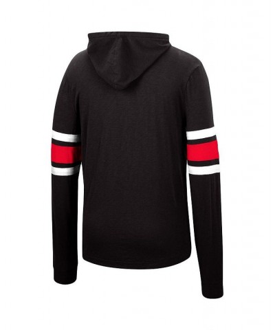 Men's Black Nebraska Huskers Lebowski Hoodie Long Sleeve T-shirt $27.99 T-Shirts