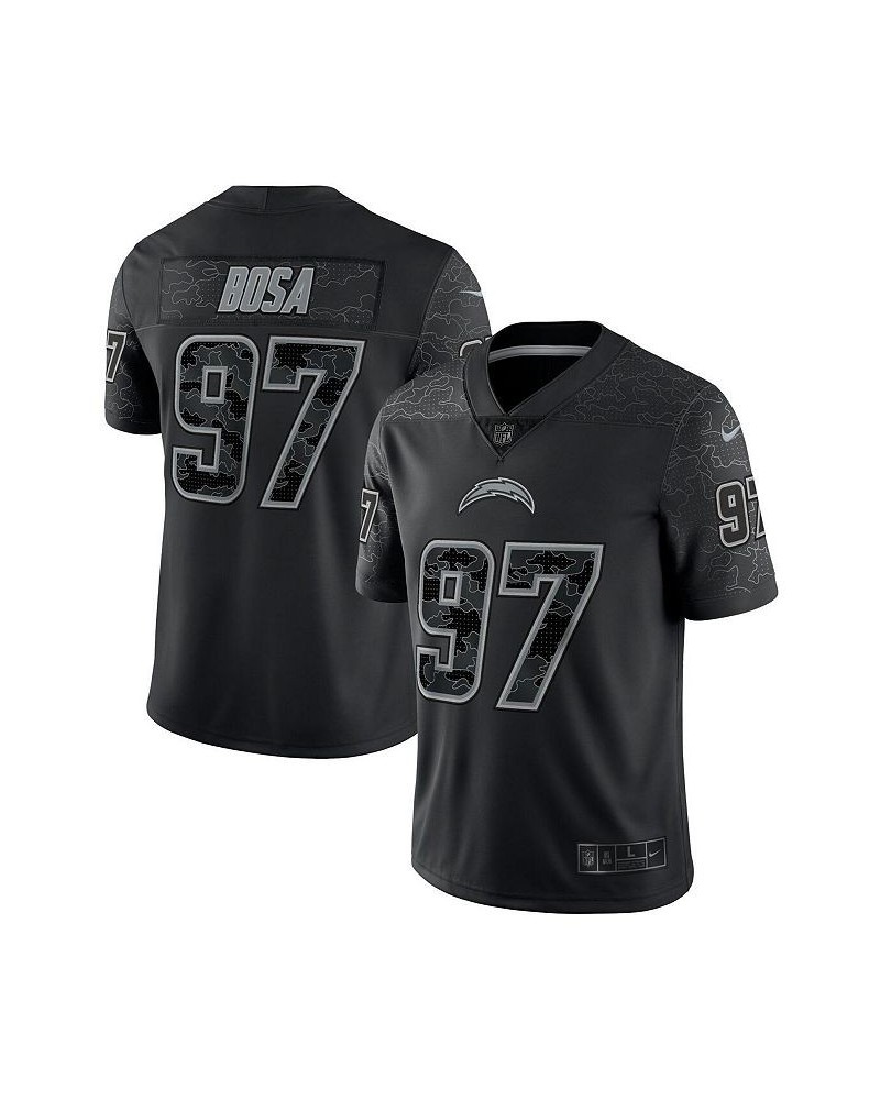 Men's Joey Bosa Black Los Angeles Chargers Reflective Limited Jersey $78.00 Jersey