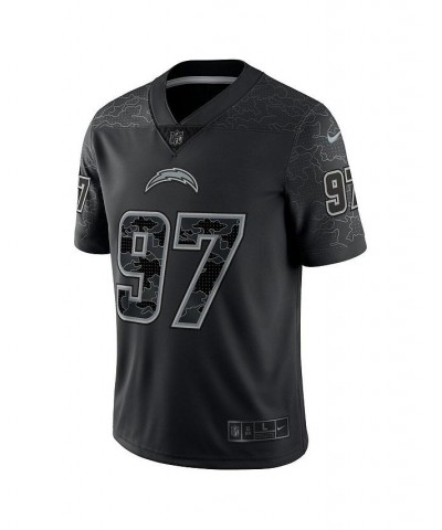 Men's Joey Bosa Black Los Angeles Chargers Reflective Limited Jersey $78.00 Jersey