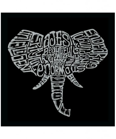 Men's Word Art Hoodie - Elephant Tusks Black $35.39 Sweatshirt