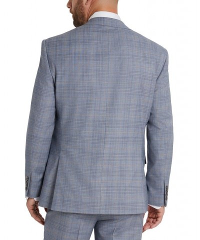 Men's Classic-Fit Plaid Suit Jacket Gray $169.65 Suits