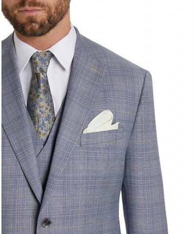 Men's Classic-Fit Plaid Suit Jacket Gray $169.65 Suits