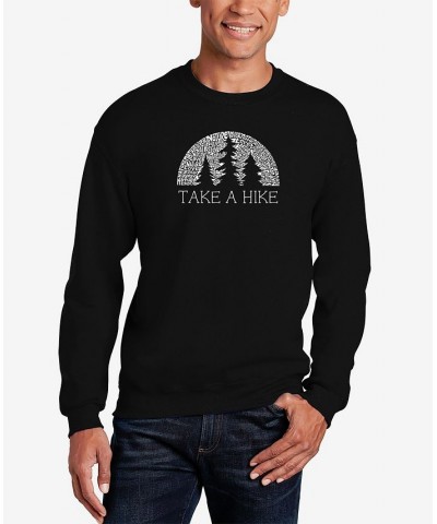 Men's Nature Lover Word Art Crew Neck Sweatshirt Black $24.00 Sweatshirt