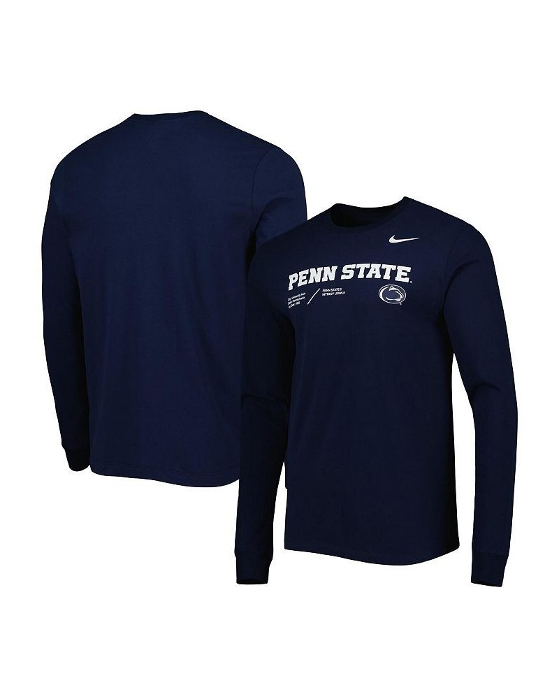 Men's Navy Penn State Nittany Lions Team Practice Performance Long Sleeve T-shirt $21.00 T-Shirts