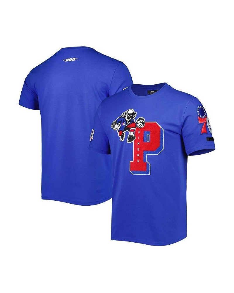 Men's Royal Philadelphia 76ers Mash Up Capsule T-shirt $31.50 T-Shirts