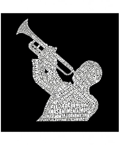 Mens Word Art T-Shirt - All Time Jazz Songs Black $15.75 T-Shirts