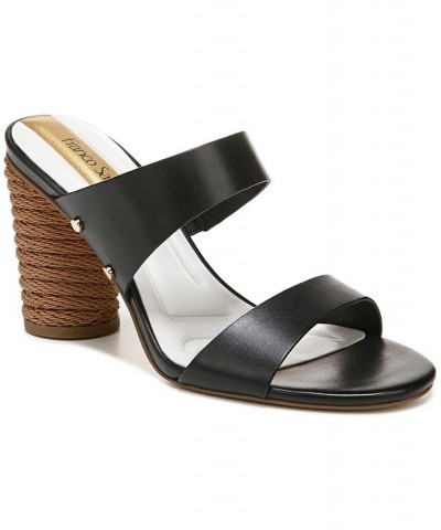 Olas Slide Dress Sandals Black $53.90 Shoes