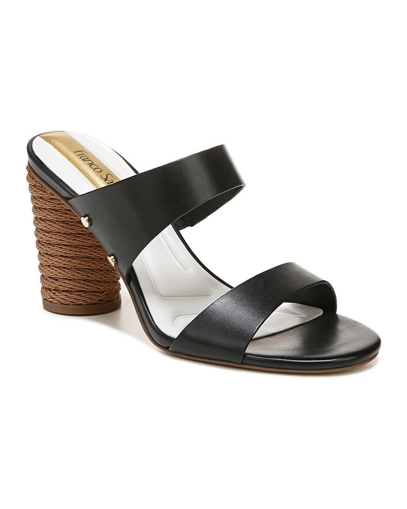 Olas Slide Dress Sandals Black $53.90 Shoes