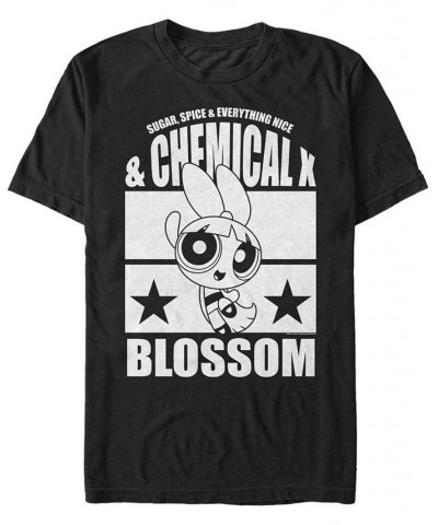 Men's Powerpuff Girls Blossom Short Sleeve T- shirt Black $17.50 T-Shirts