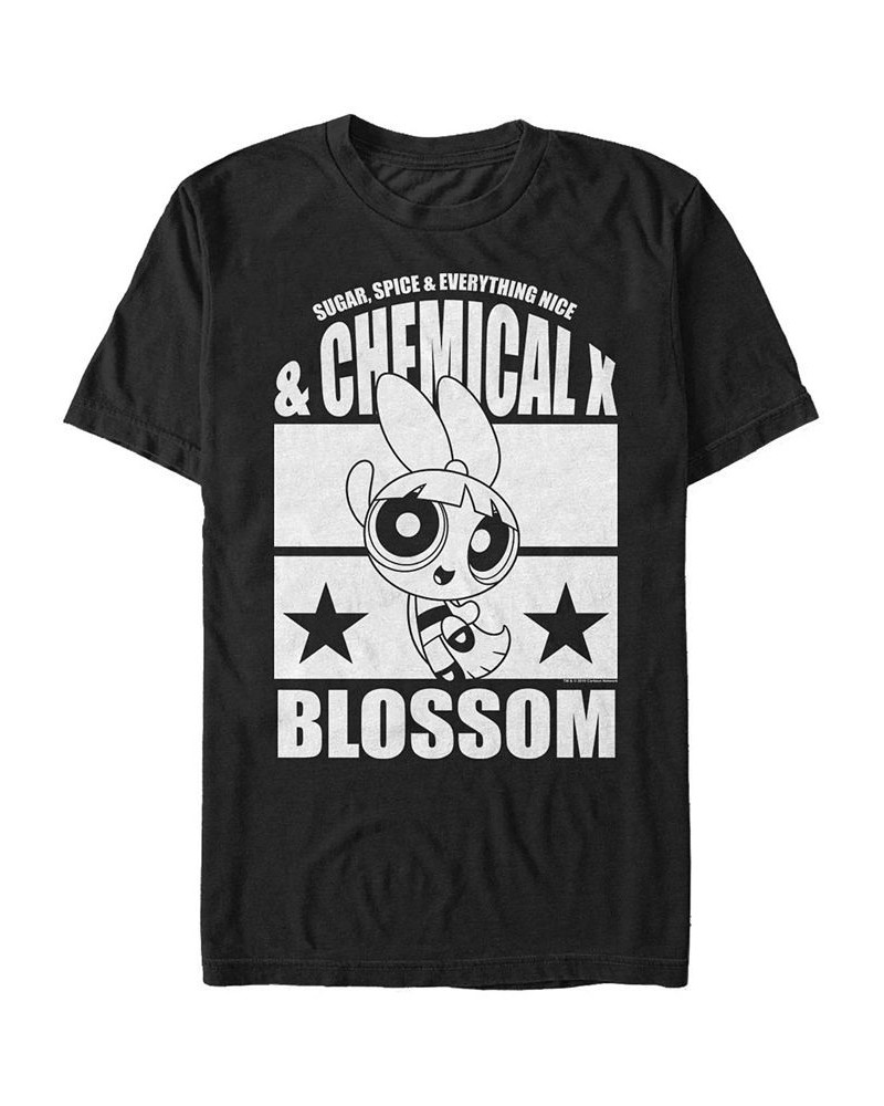 Men's Powerpuff Girls Blossom Short Sleeve T- shirt Black $17.50 T-Shirts