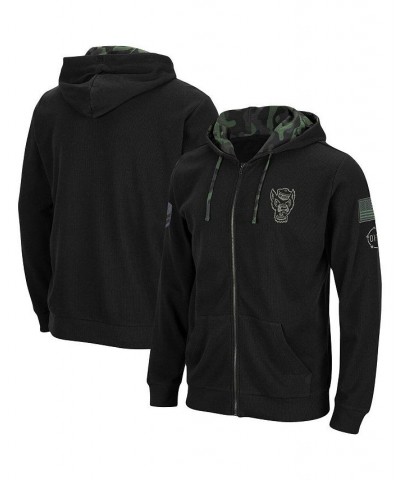 Men's Black Nc State Wolfpack Oht Military-Inspired Appreciation Waffle Full-Zip Hoodie $31.50 Sweatshirt