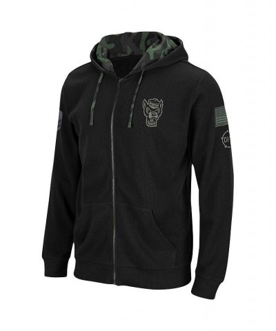 Men's Black Nc State Wolfpack Oht Military-Inspired Appreciation Waffle Full-Zip Hoodie $31.50 Sweatshirt