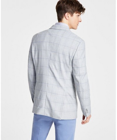 Men's Modern-Fit Glen Plaid Sport Coat Blue $56.32 Blazers