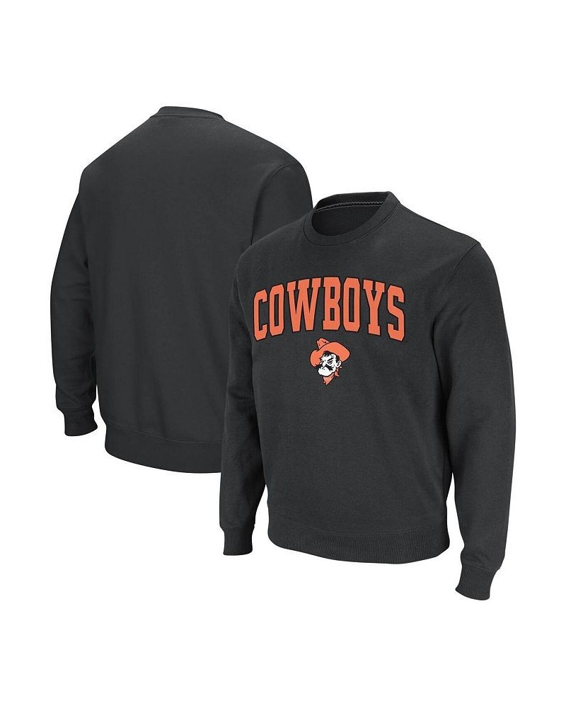 Men's Charcoal Oklahoma State Cowboys Arch and Logo Crew Neck Sweatshirt $24.60 Sweatshirt