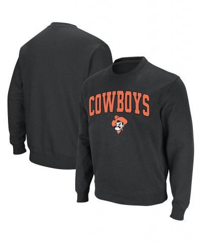 Men's Charcoal Oklahoma State Cowboys Arch and Logo Crew Neck Sweatshirt $24.60 Sweatshirt