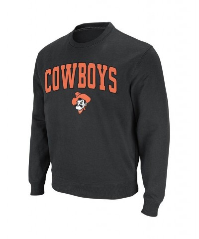 Men's Charcoal Oklahoma State Cowboys Arch and Logo Crew Neck Sweatshirt $24.60 Sweatshirt