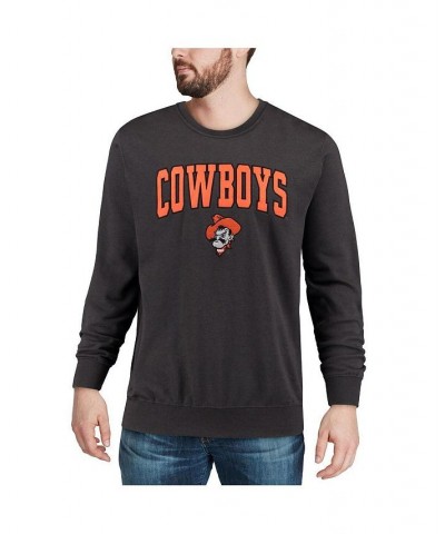 Men's Charcoal Oklahoma State Cowboys Arch and Logo Crew Neck Sweatshirt $24.60 Sweatshirt