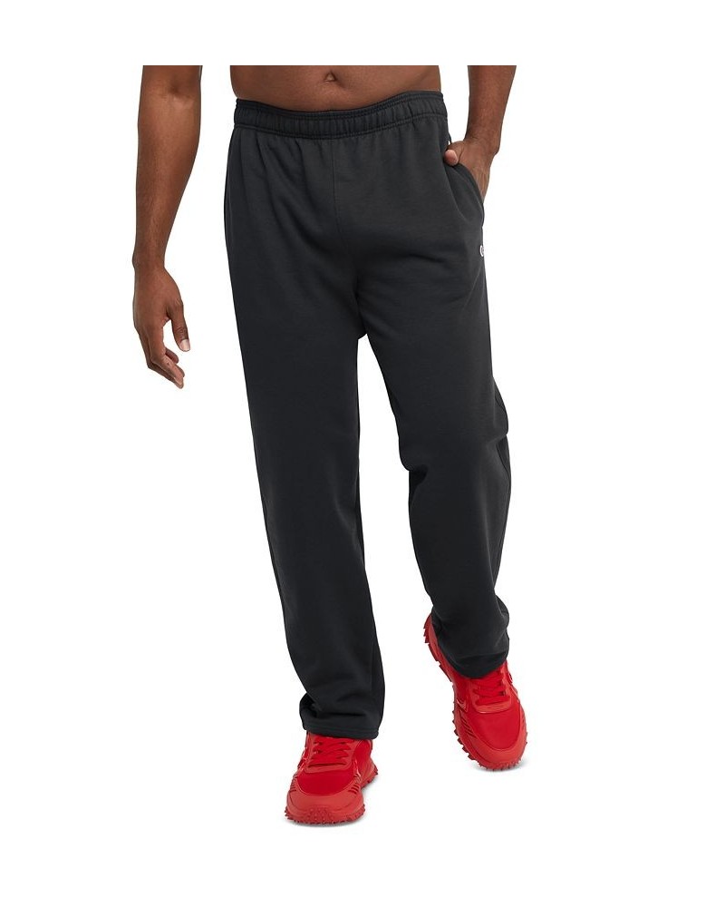 Men's Big & Tall Powerblend Open Bottom Fleece Sweatpants PD01 $19.69 Pants