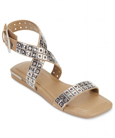 Women's Arina Ankle-Strap Sandals Tan/Beige $67.05 Shoes