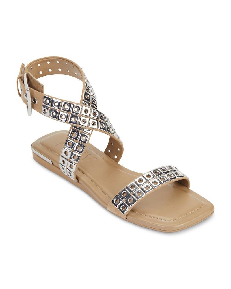 Women's Arina Ankle-Strap Sandals Tan/Beige $67.05 Shoes