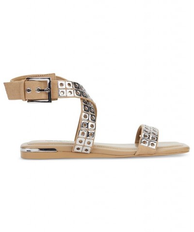 Women's Arina Ankle-Strap Sandals Tan/Beige $67.05 Shoes