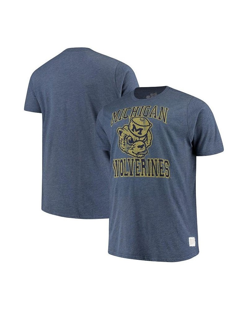 Men's Navy Michigan Wolverines Big and Tall Mock Twist T-shirt $27.49 T-Shirts