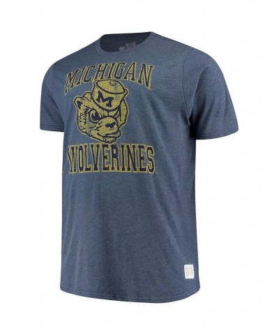 Men's Navy Michigan Wolverines Big and Tall Mock Twist T-shirt $27.49 T-Shirts